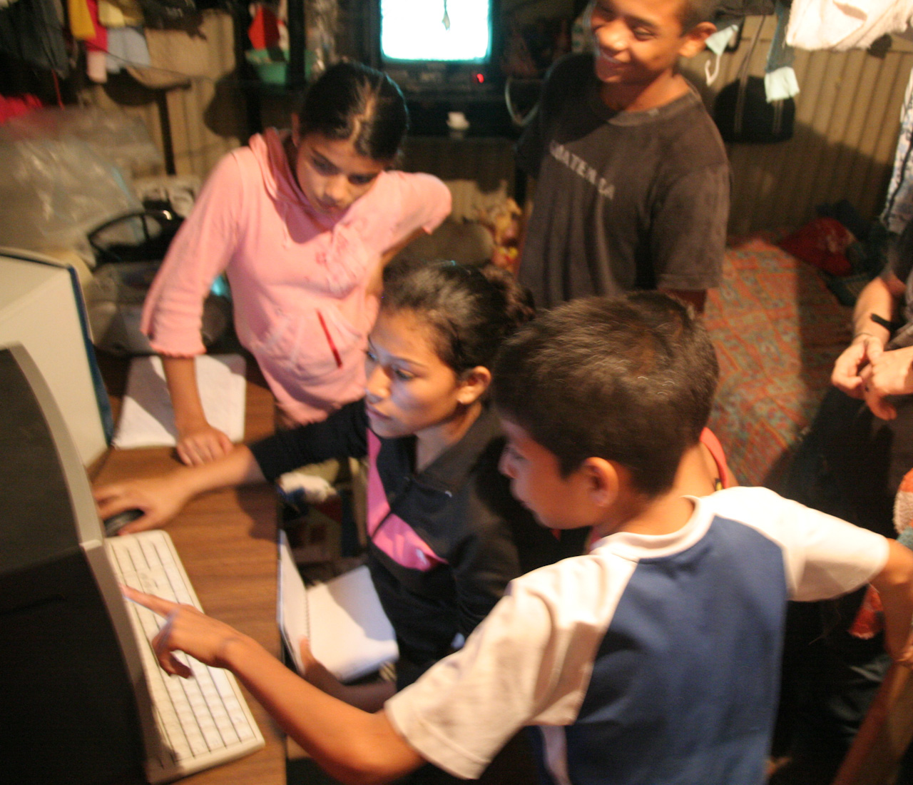 Looking at Camp Photos
